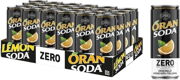 ORANSODA ZERO DRINK ORANGE CANS 330 ML (24 in a box)