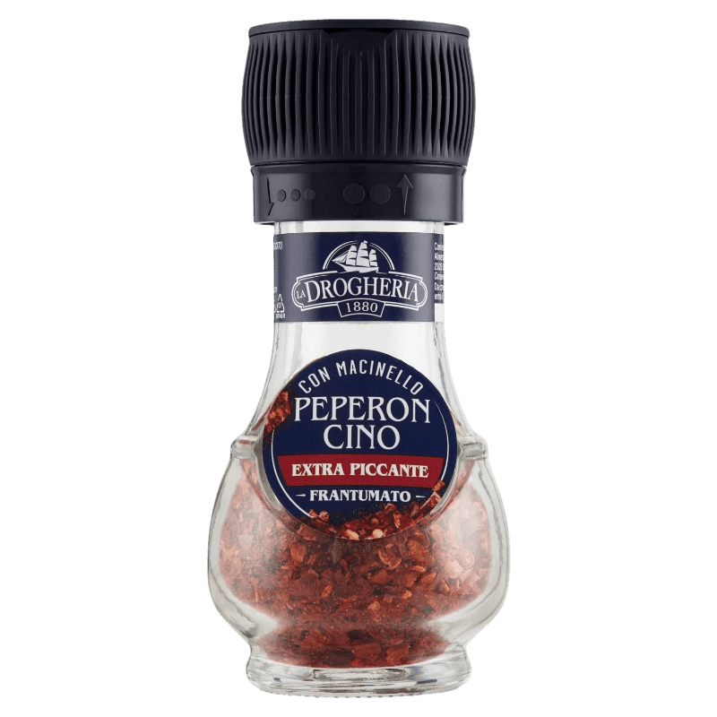 DROGHERIA ALIMENTARE SPICES CHILI EXTRA CRUSHED WITH GRINDING CAP 25 GR (6 in a box)