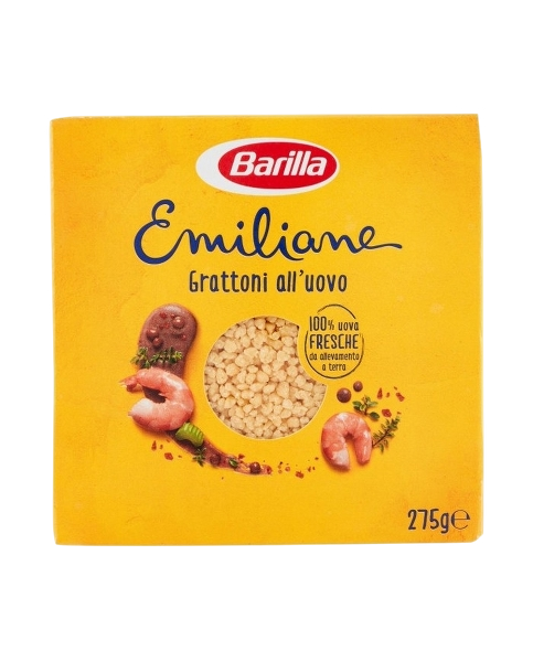 BARILLA PASTA ALL'UOVO EMILIANE GRATTONI 275 GR (24 IN A BOX)
