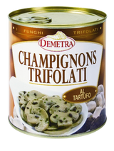 DEMETRA CHAMPIGNON MUSHROOMS WITH TRUFFLE TIN 800 GR (6 in a box)