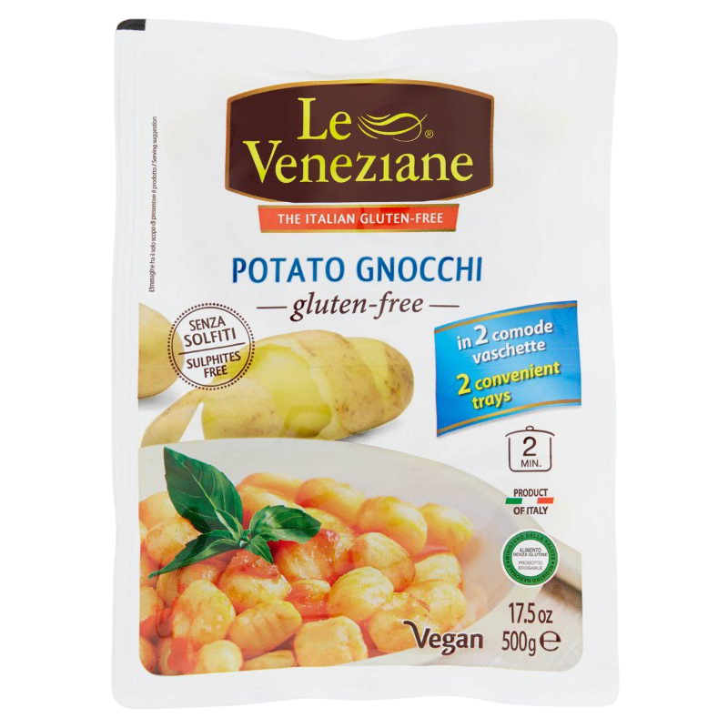 LE VENEZIANE PASTA GLUTEN FREE GNOCCHI OF POTATOES 500 GR (11 in a box)