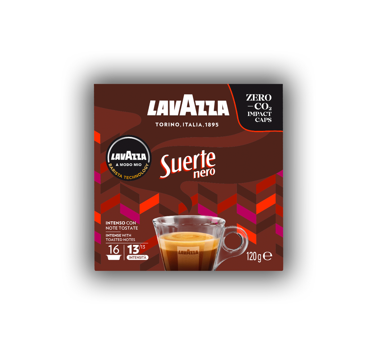 LAVAZZA COFFEE CAPSULES A MODO MIO SUERTE NERO X16 120 GR (16 in a box)