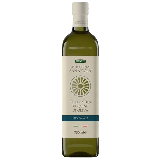 MASSERIA SAN NICOLA EXTRA VIRGIN OLIVE OIL 100% ITALIANO 750 ML (12 in a box)