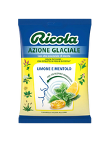 RICOLA CANDY SUGAR FREE AZIONE GLACIALE LEMON AND MENTHOL BAG 70 GR (12 in a box)