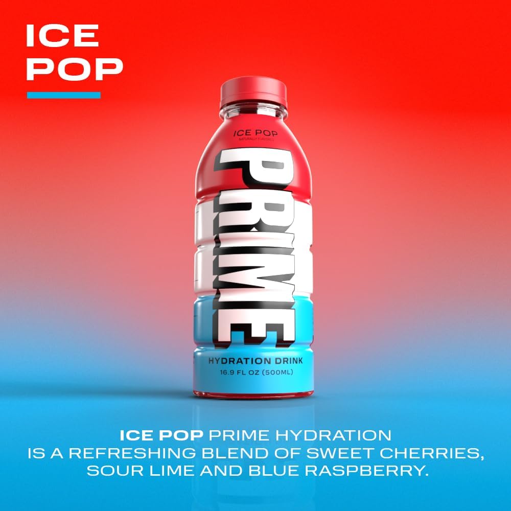 PRIME ENERGY DRINK HYDRATION ICE POP PET 500 ML (12 in a box)