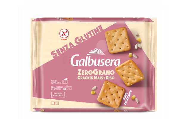 GALBUSERA CRACKERS ZERO GRANO CORN AND RICE GLUTEN FREE 320 GR (12 in a box)