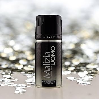 MALIZIA DEO PARFUM MAN SILVER SPRAY 150 ML (12 in a box)