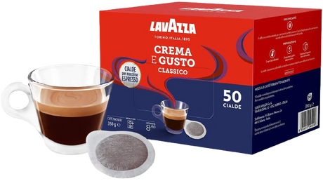 LAVAZZA COFFEE PODS ESE 44 MM CREMA E GUSTO CLASSICO X50 350 GR (4 in a box)
