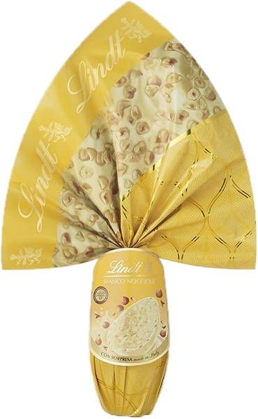 LINDT EASTER EGGS WHITE CHOCOLATE HAZELNUTS 320 GR (12 in a box)