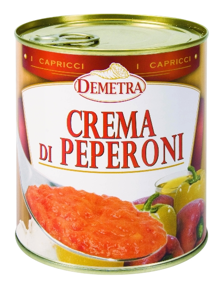DEMETRA PASTA SAUCE / PIZZA SAUCE PEPPERS CREAM TIN 820 GR (6 in a box)