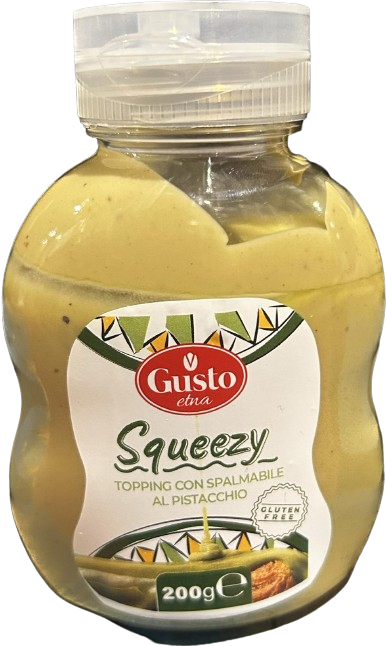 GUSTO ETNA TOPPING SPREAD PISTACHIO SQUEEZY 200 GR (18 in a box)