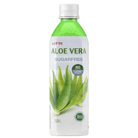 LOTTE ALOE VERA DRINK NATURALE SUGAR FREE PET 500 ML (20 in a box)