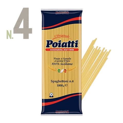 POIATTI PASTA DI SEMOLA SPAGHETTONI N.4 1 KG (12 in a box)