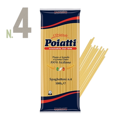 POIATTI PASTA DI SEMOLA SPAGHETTONI N.4 1 KG (12 in a box)