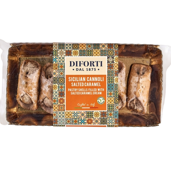 DIFORTI DESSERT CANNOLI FILLED SALTED CARAMEL 150 GR (6 in a box)