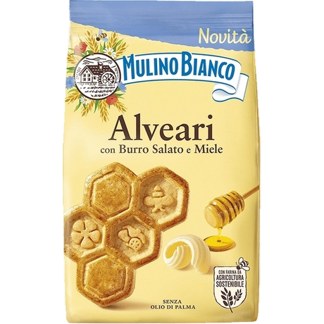 MULINO BIANCO BISCOTTI ALVEARI SALTED BUTTER AND HONEY 300 GR (12 in a box)