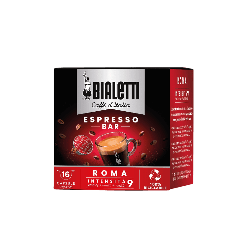 BIALETTI COFFEE CAPSULES ESPRESSO BAR ROMA X16 153 GR (8 in a box)