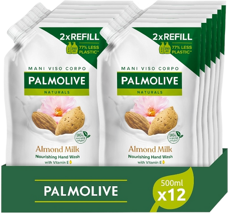 PALMOLIVE SOAP LIQUID ALMOND MILK REFILL 500 ML (12 in a box)