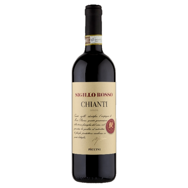 VINI ITALIA RED WINE PICCINI SIGILLO ROSSO CHIANTI DOCG, TUSCANY, ITALY 75 CL (6 IN A BOX)