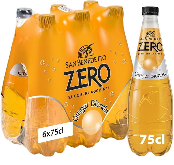 SAN BENEDETTO ZERO GINGER BIONDO PET 750 ML (6 in a box)