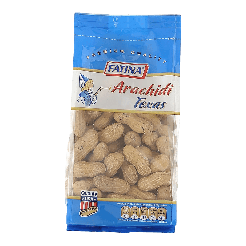 FATINA DRIED FRUITS SNACK PEANUTS TEXAS SHELLED 300 GR (12 in a box)