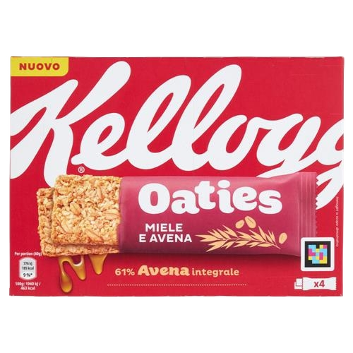 KELLOGG'S OATIES SNACK BARS HONEY X4 160 GR (10 in a box)