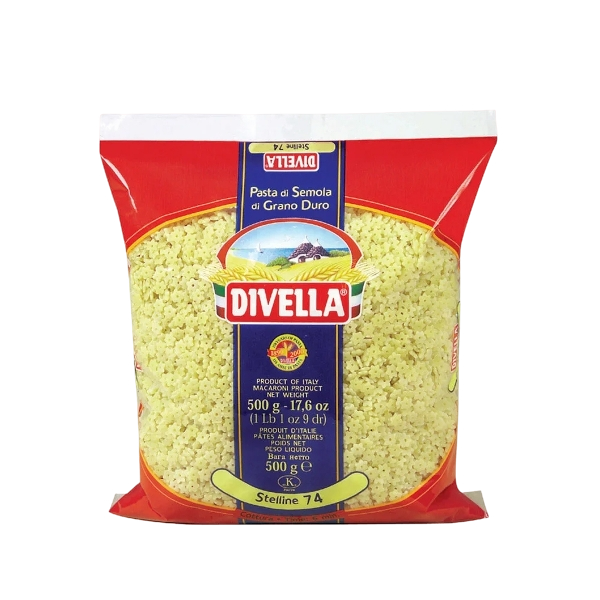 DIVELLA PASTINA DI SEMOLA STELLINE N.74 500 GR (24 in a box)