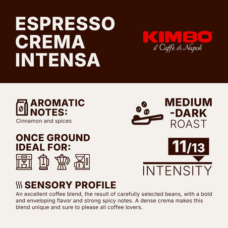 KIMBO COFFEE BEANS ESPRESSO CREMA INTENSA 1 KG (6 in a box)