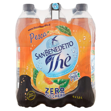 SAN BENEDETTO ZERO TEA PEACH PET 1.5 LT (6 in a box)