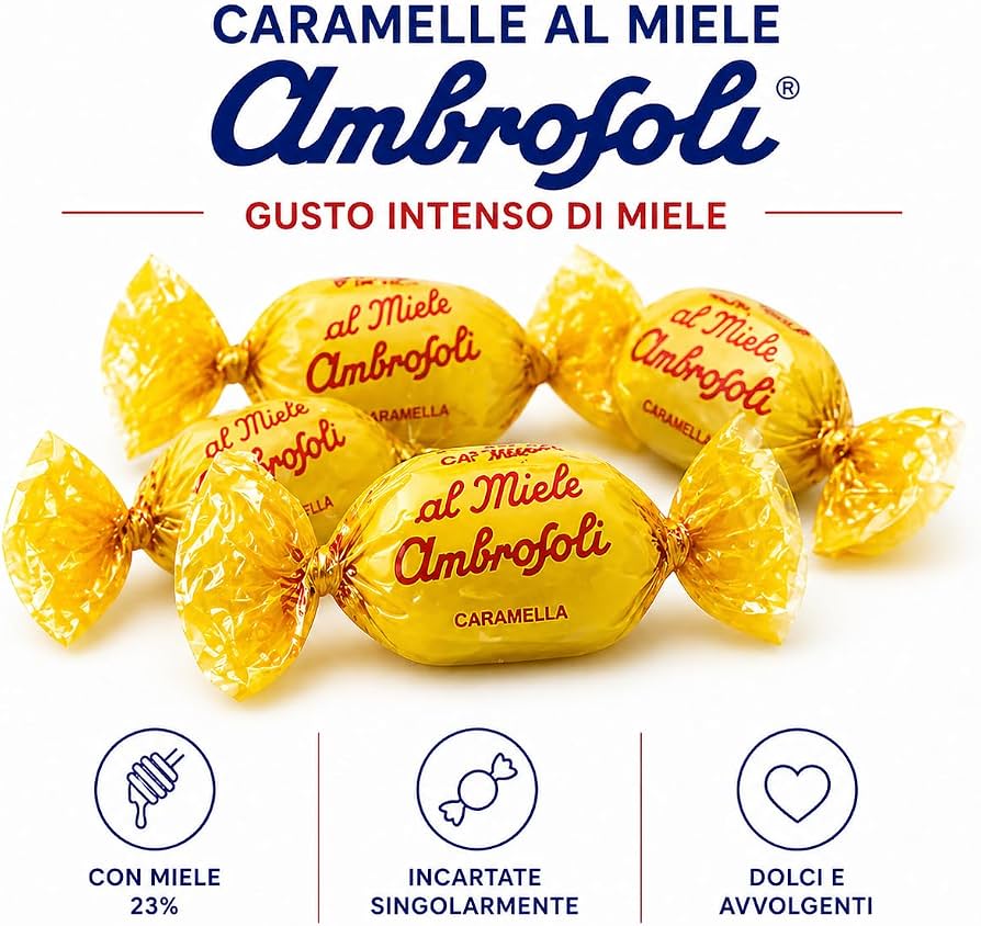 AMBROSOLI CANDY CLASSIC HONEY 135 GR (20 in a box)