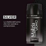 MALIZIA DEO PARFUM MAN SILVER SPRAY 150 ML (12 in a box)