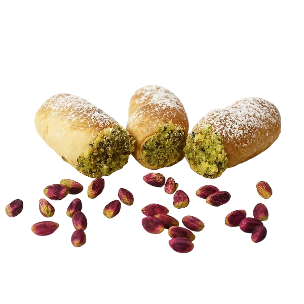 DESSERT CANNOLI SFOGLIA FILLED PISTACHIO CREAM TRAY 1.5 KG (1 in a box)