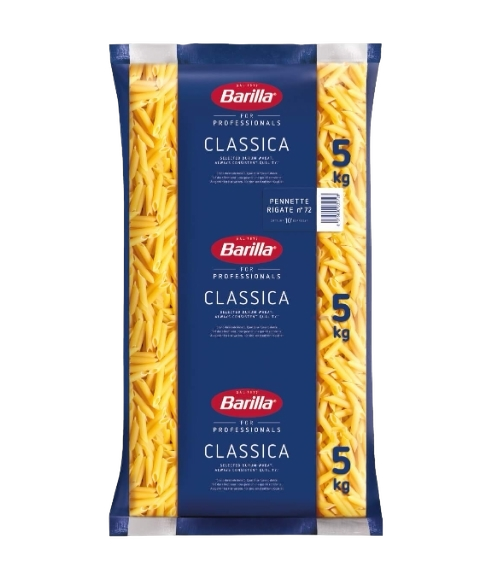 BARILLA PASTA DI SEMOLA PENNETTE RIGATE N.72 5 KG (3 in a box)