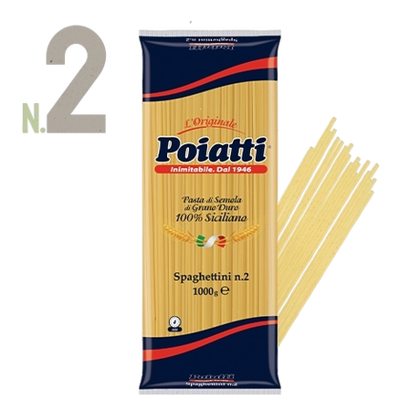 POIATTI PASTA DI SEMOLA SPAGHETTINI N.2 1 KG (12 in a box)