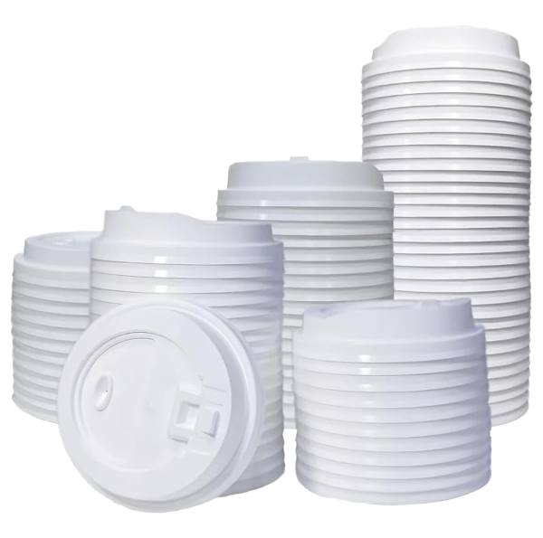 DISPOSABLE ESPRESSO LIDS WHITE FOR FOR PAPER CUPS 12 OZ 50 PCS (20 SLEEVES)