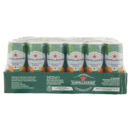 SAN PELLEGRINO ARANCIATA AMARA CANS 330 ML (24 in a box)