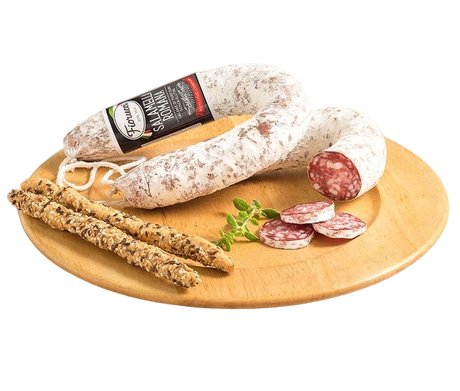 FIORUCCI SALAME SALAMELLA ROMANA £ 13.90 AL KG (APPROX. 450 GR) PROMO £13.21