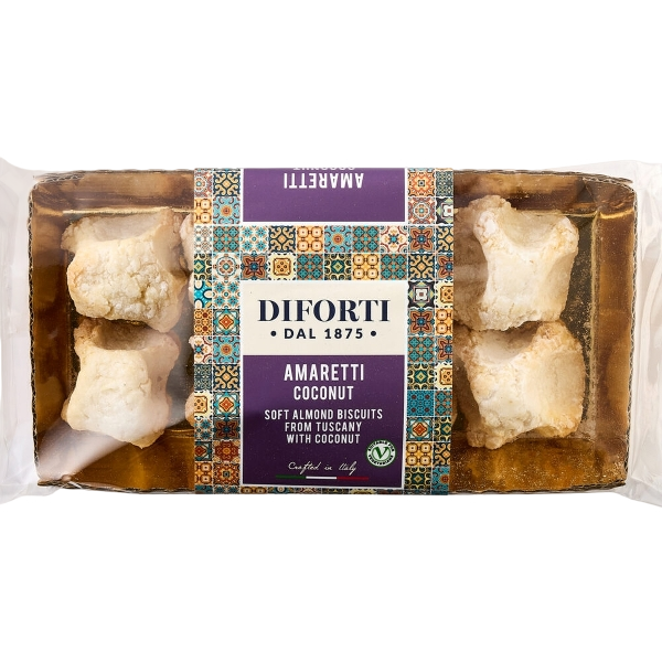 DIFORTI BISCUITS AMARETTI COCONUT 165 GR (6 in a box)