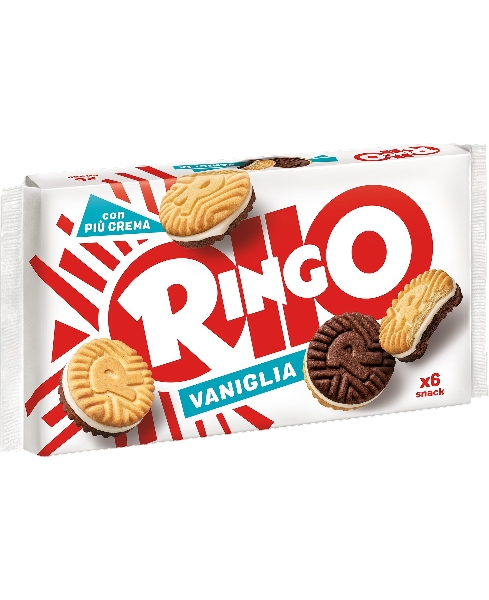 PAVESI RINGO BISCOTTI VANILLA FAMILY X6 330 GR (12 in a box)