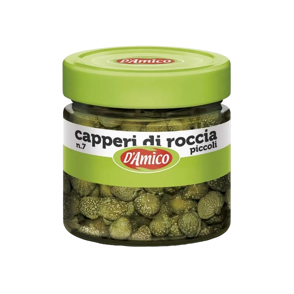 D'AMICO CAPERS SMALL IN VINEGAR N.7 100 GR (12 in a box)