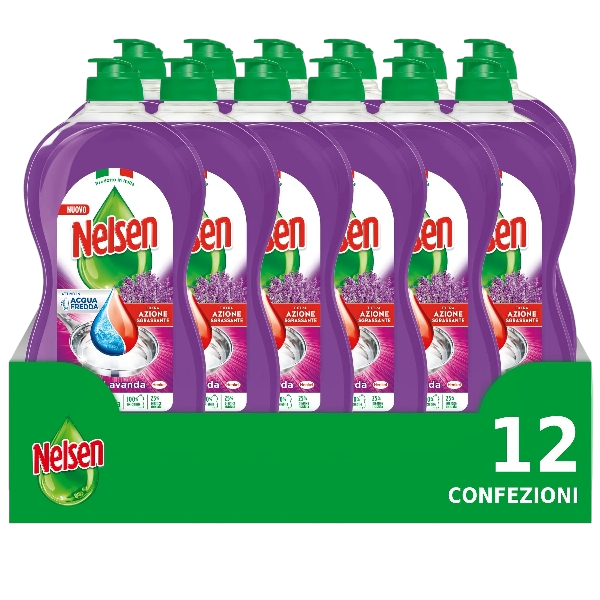 NELSEN DISH DETERGENT DEGREASER LAVENDER 900 ML (12 in a box)
