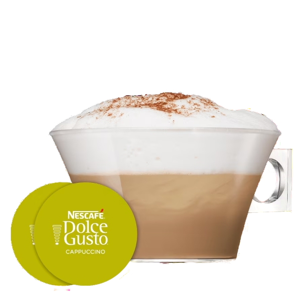 NESCAFE' COFFEE CAPSULES DOLCE GUSTO CAPPUCCINO X8 200 GR (6 in a box)