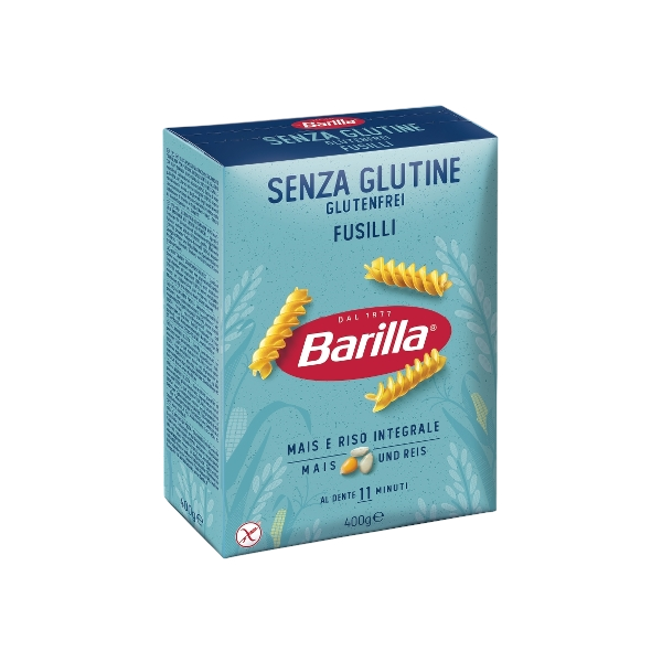 BARILLA PASTA GLUTEN FREE FUSILLI 400 GR (14 in a box)