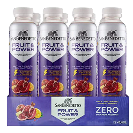 SAN BENEDETTO ZERO FRUIT & POWER PET 400 ML (12 in a box)