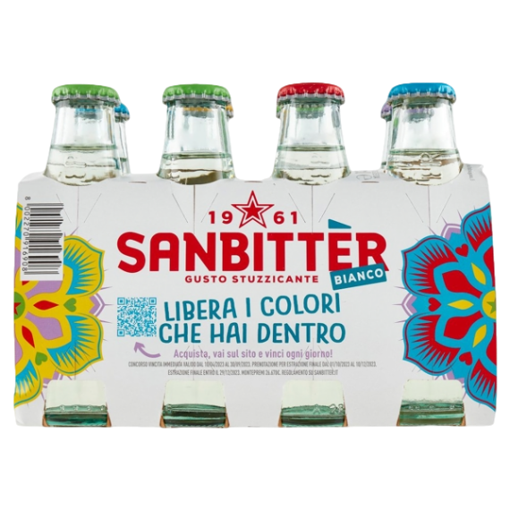 SANBITTER WHITE NON-ALCOHOLIC APERITIF DRY 10 CL X8 (4 in a box)