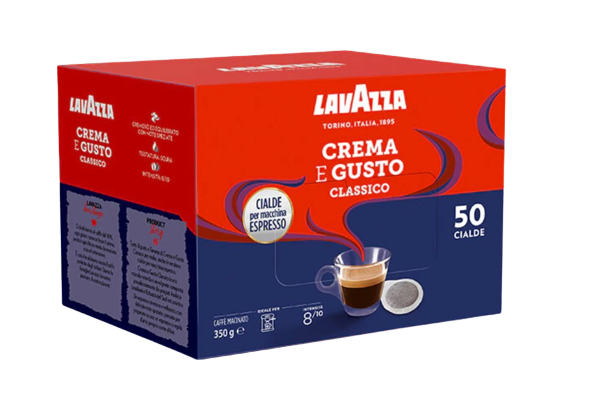 LAVAZZA COFFEE PODS ESE 44 MM CREMA E GUSTO CLASSICO X50 350 GR (4 in a box)