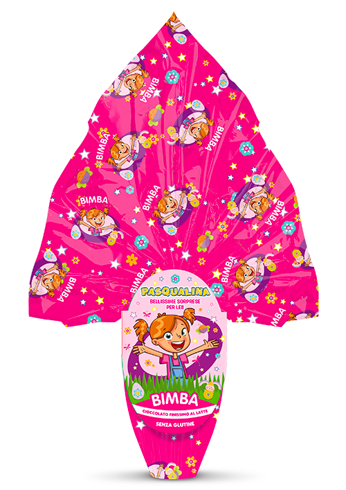 DOLCI PREZIOSI EASTER EGGS MILK CHOCOLATE PASQUALINA BIMBA 150 GR (18 in a box)