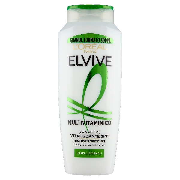 L'OREAL ELVIVE SHAMPOO MULTIVITAMINICO VITALIZZANTE 2in1 NORMAL HAIR 300 ML (12 in a box)