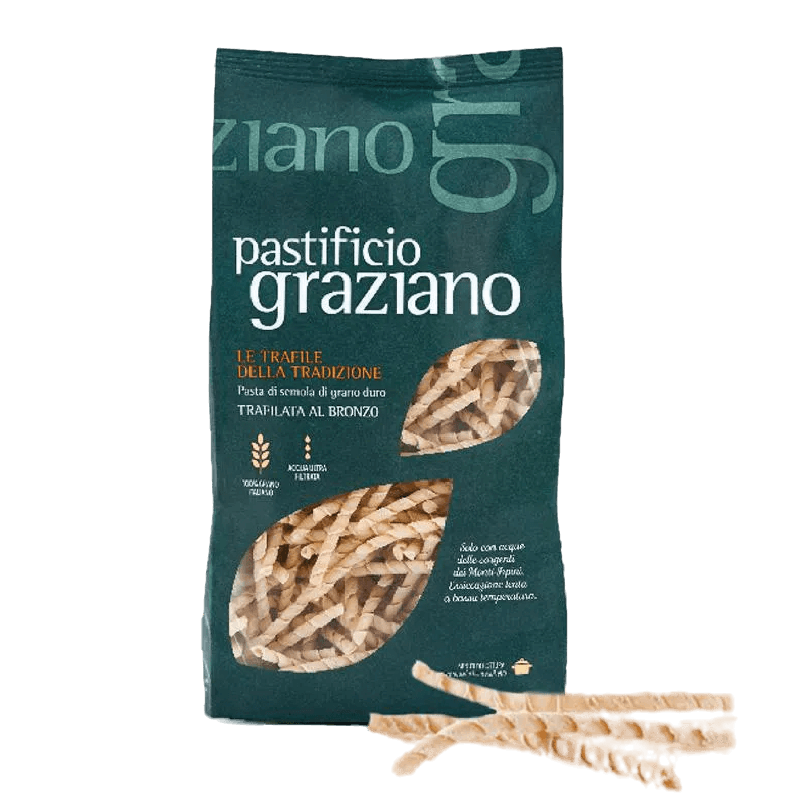 GRAZIANO PASTA DI SEMOLA FUSILLI AVELLINESI CORTI 500 GR (12 in a box)