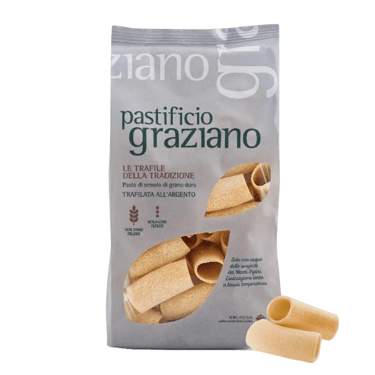 GRAZIANO PASTA DI SEMOLA PACCHERI LISCI 500 GR (10 in a box)
